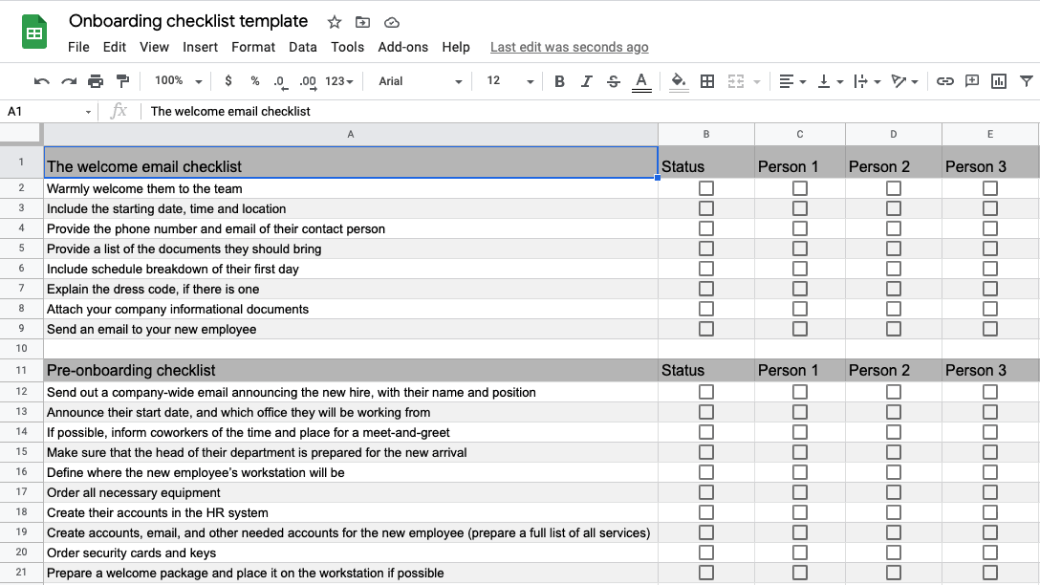 new hire checklist examples for smooth onboarding