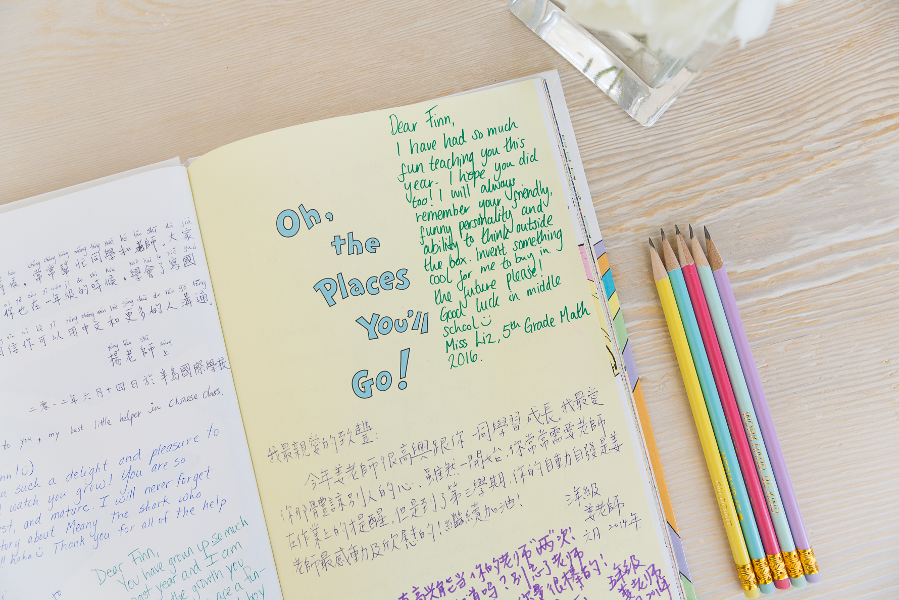 notes to write in oh the places youll go book