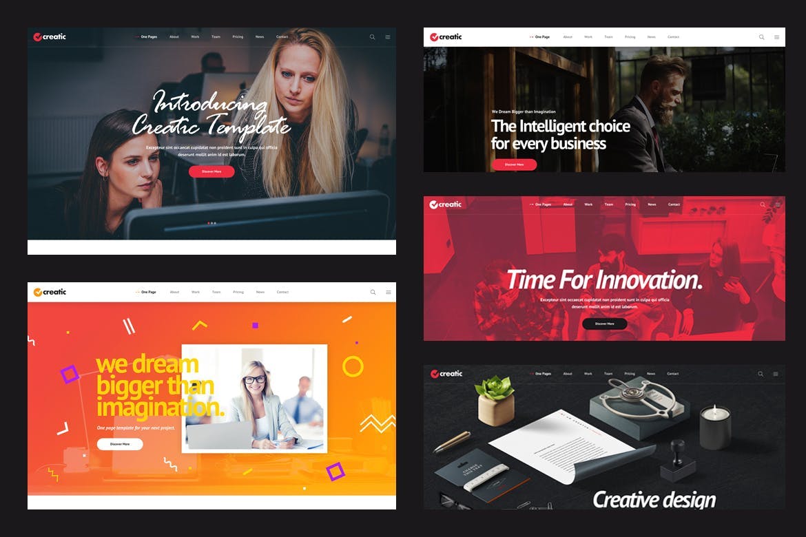 one page website examples for your next project