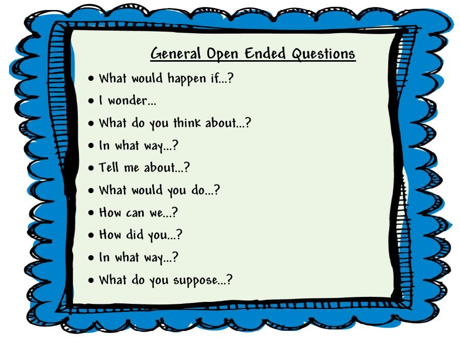 open ended questions for preschoolers examples
