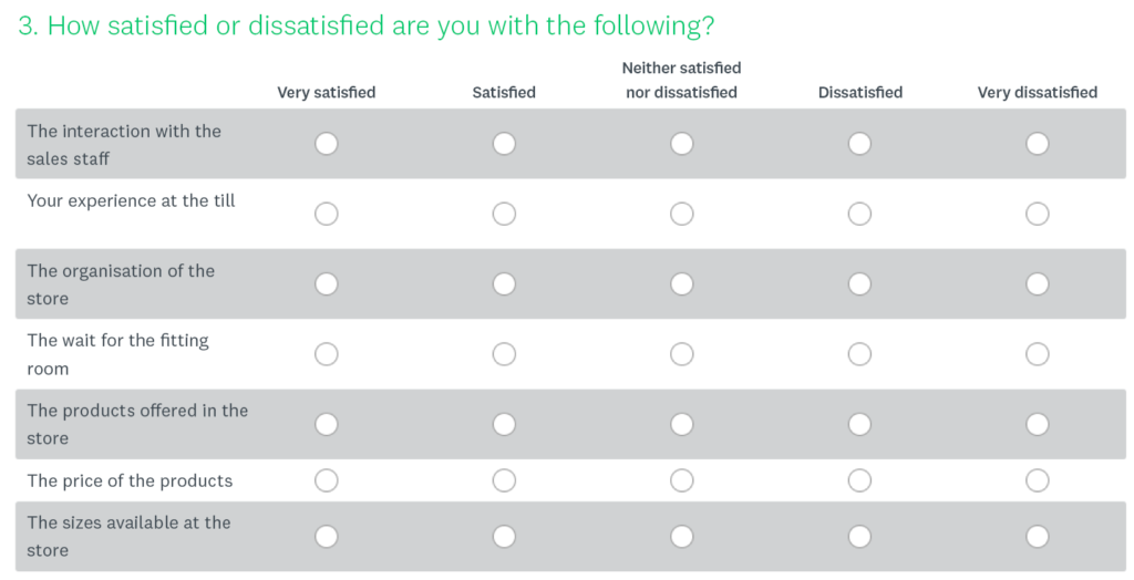 ordinal survey questions examples for better insights
