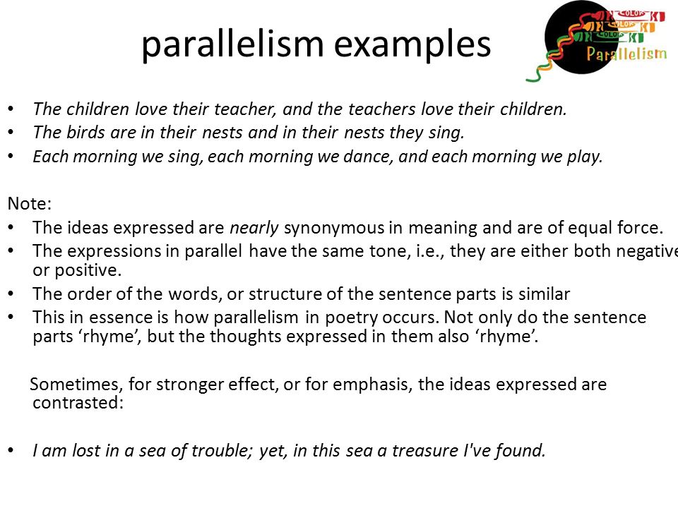 parallel structure examples in literature explained