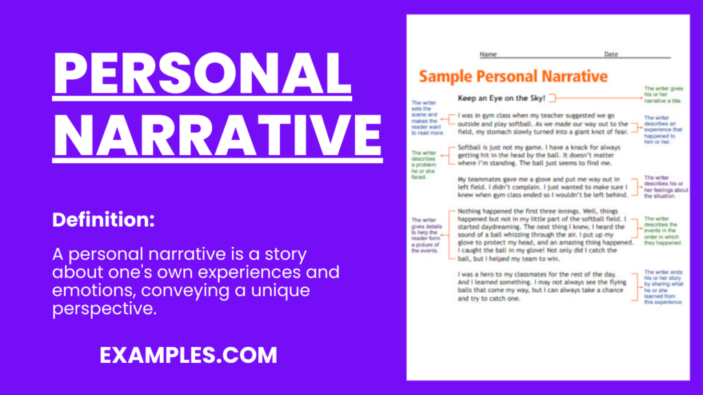 personal narrative examples to spark your storytelling