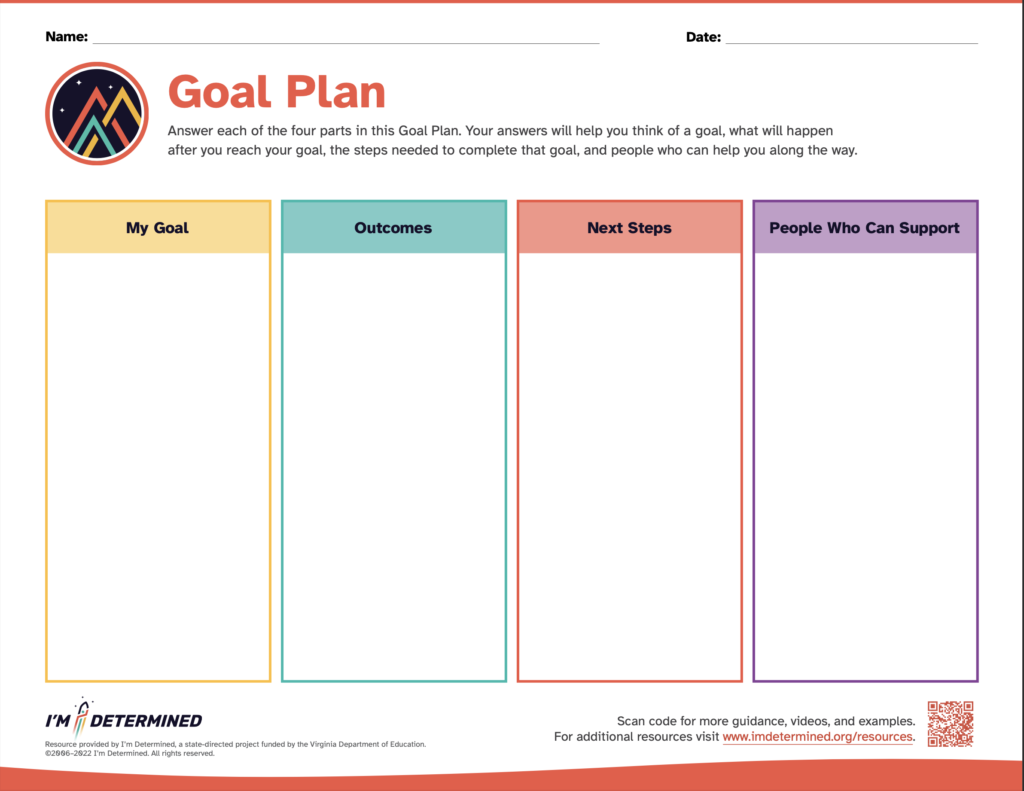 planning examples to achieve your goals