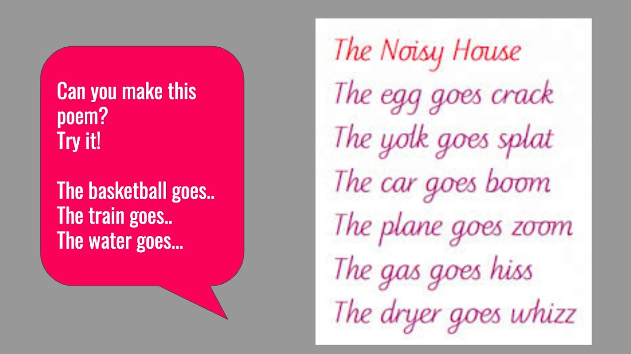 poems with onomatopoeia vivid sound examples