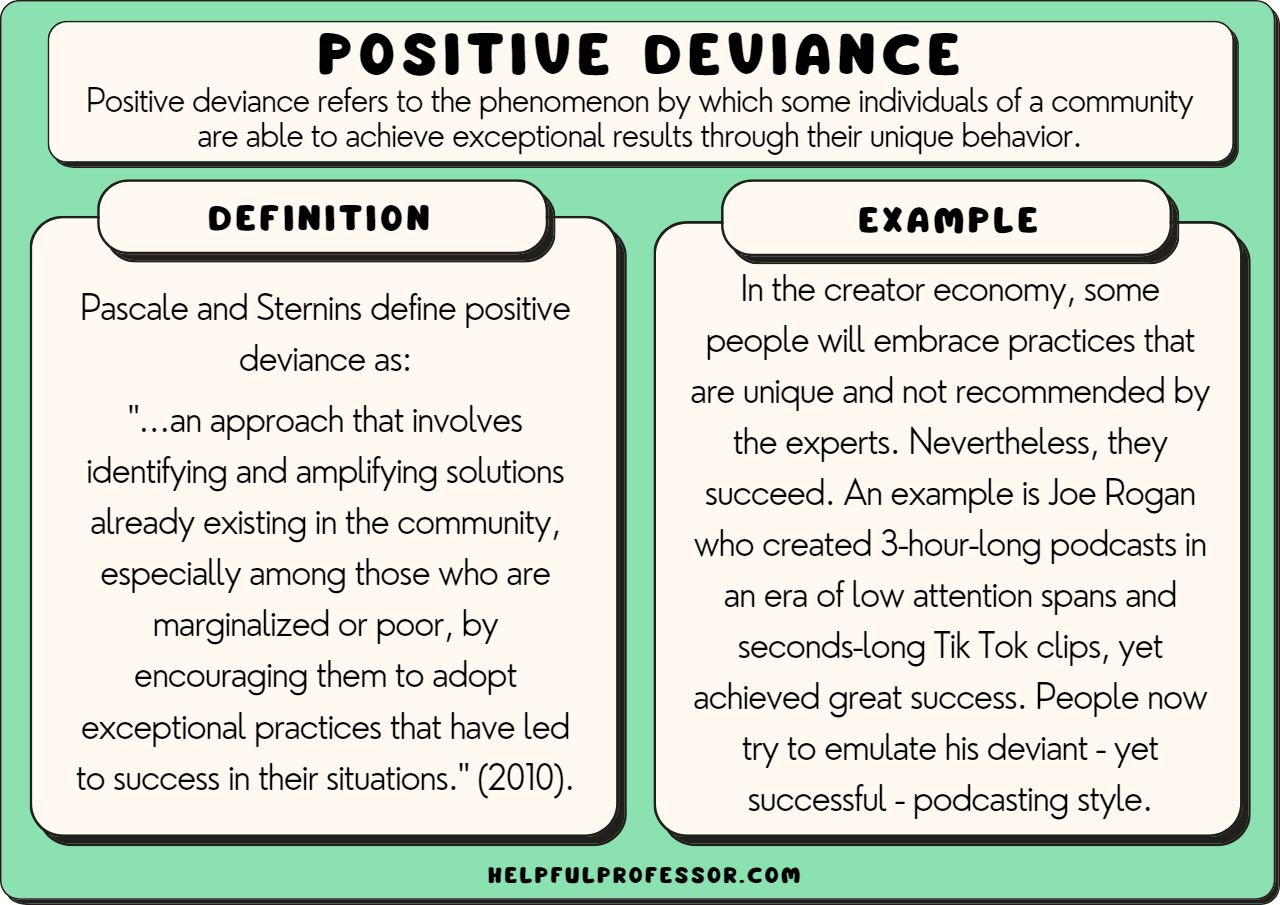 positive deviance examples for community change