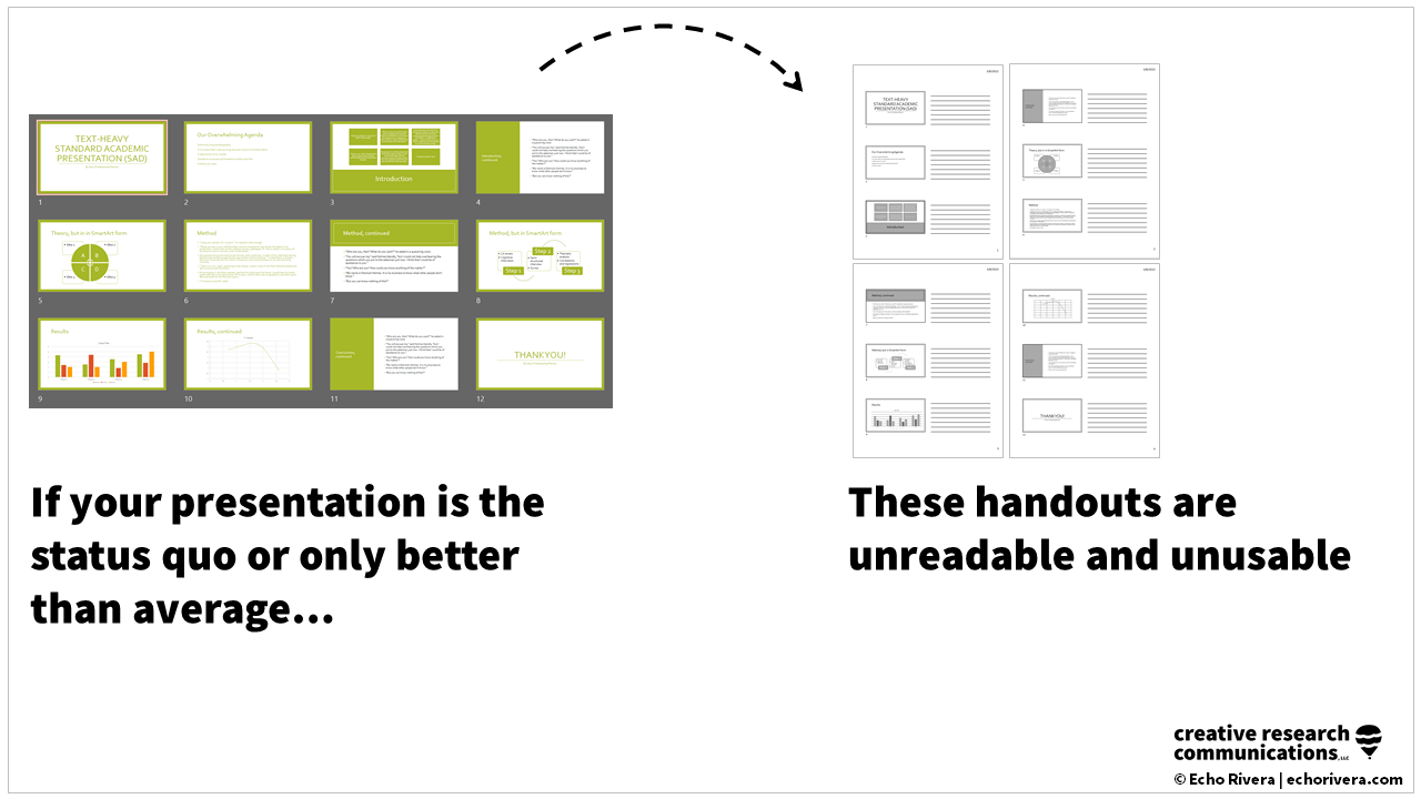 presentation handout examples for engaging audiences
