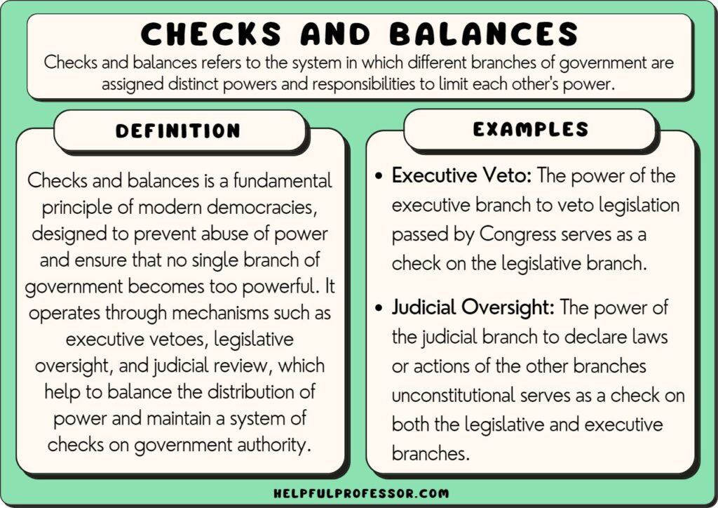 recent examples of checks and balances in our government 2025