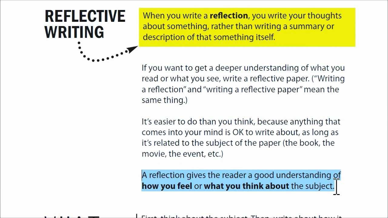 reflection essay examples for effective writing