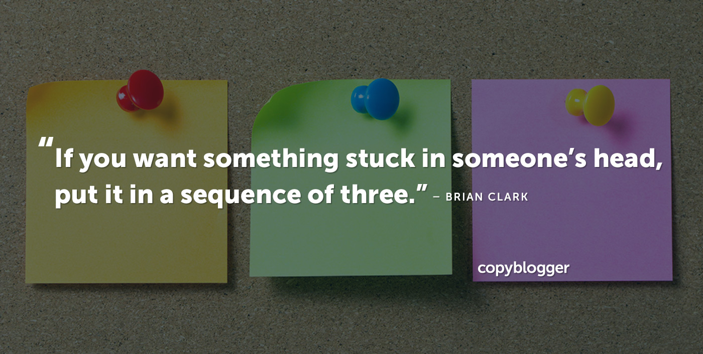 rule of three examples for effective communication