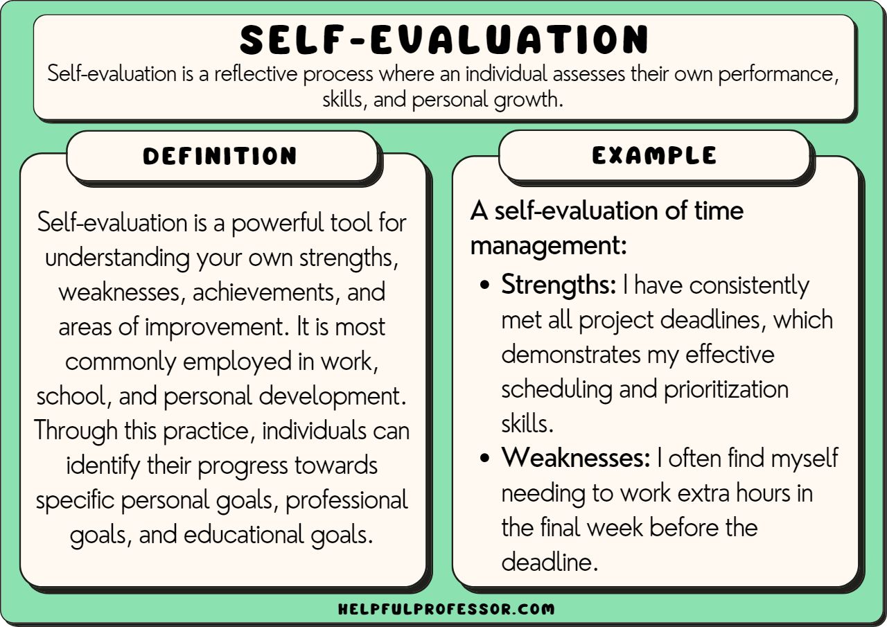 self evaluation examples for personal growth