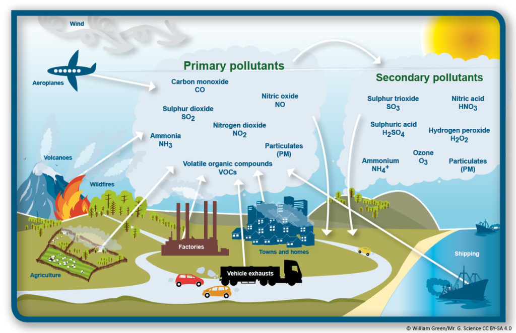 smog and acid rain as types of pollutants