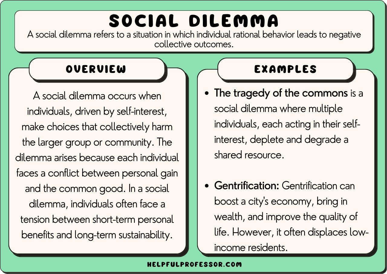 social dilemma examples impacting our choices
