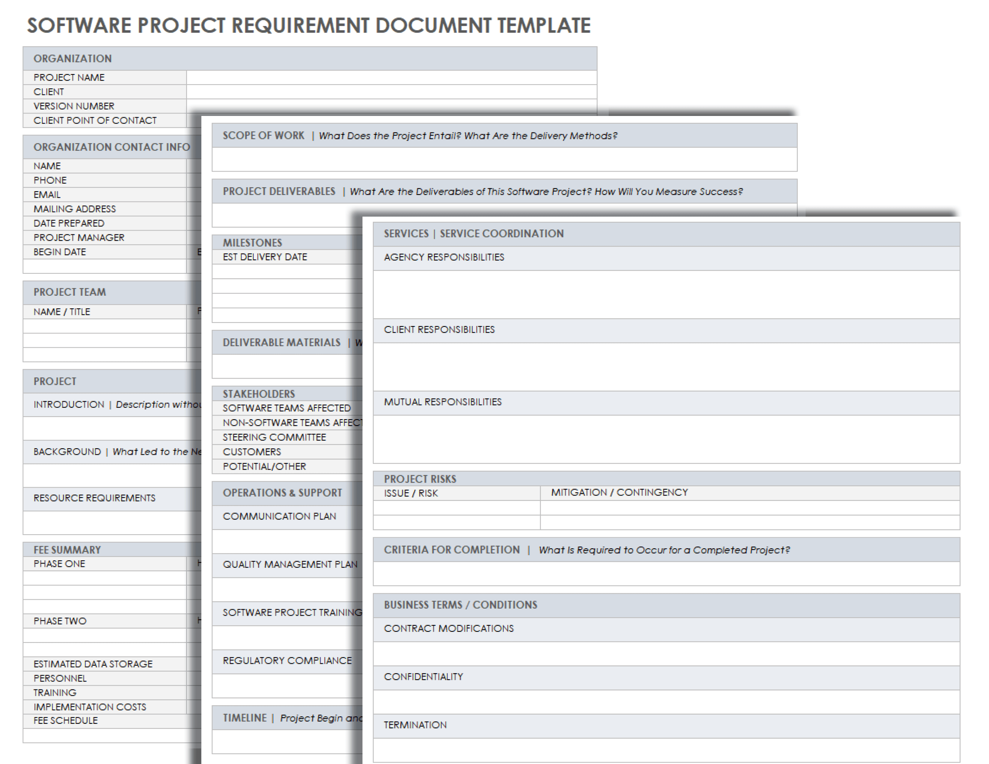 software requirements examples for effective projects