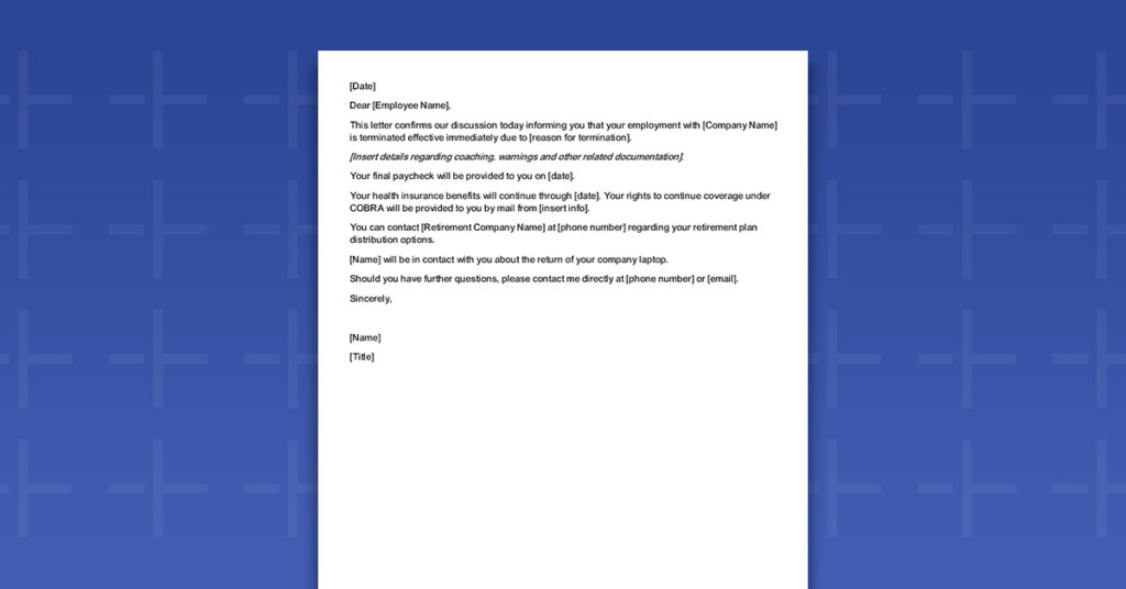 termination letter template examples for clarity