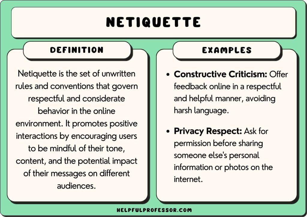 terms of service and netiquette in digital spaces