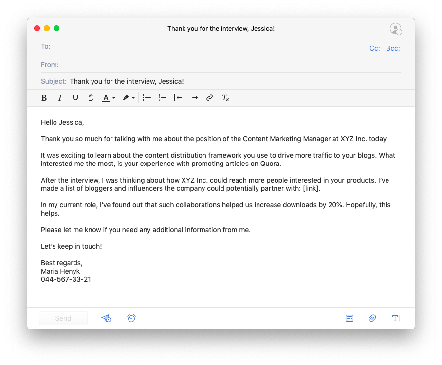 thank you email examples to strengthen connections