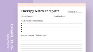 Therapy Notes Template Examples for Better Tracking