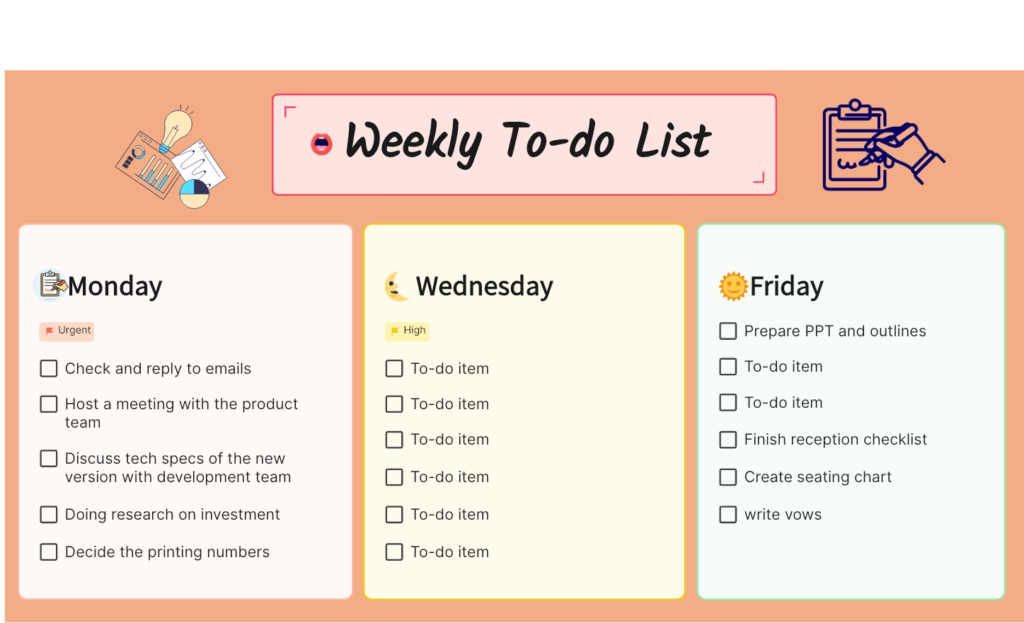 to do list examples to boost your productivity