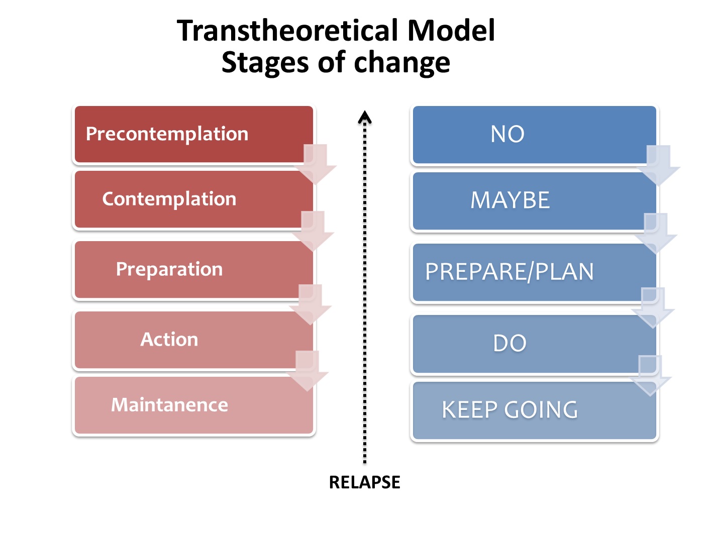 transtheoretical model examples for behavior change