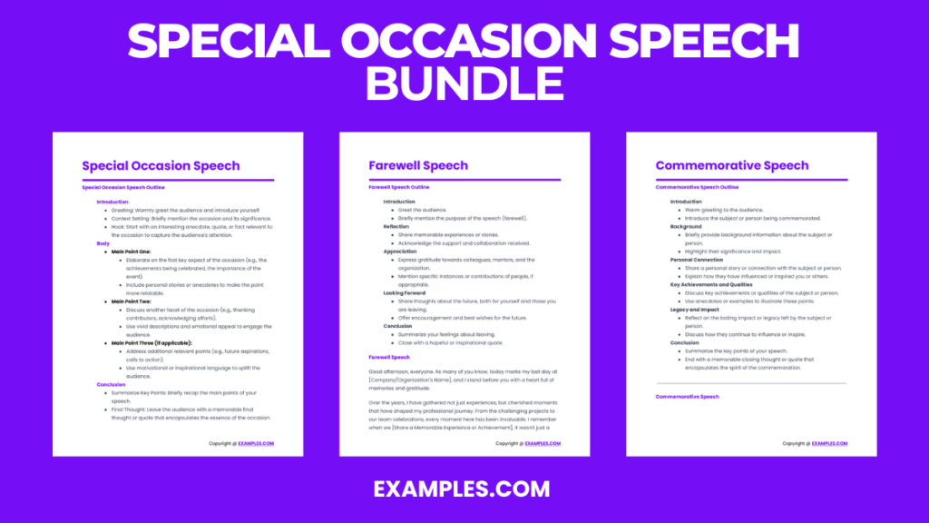 tribute speech examples for every occasion