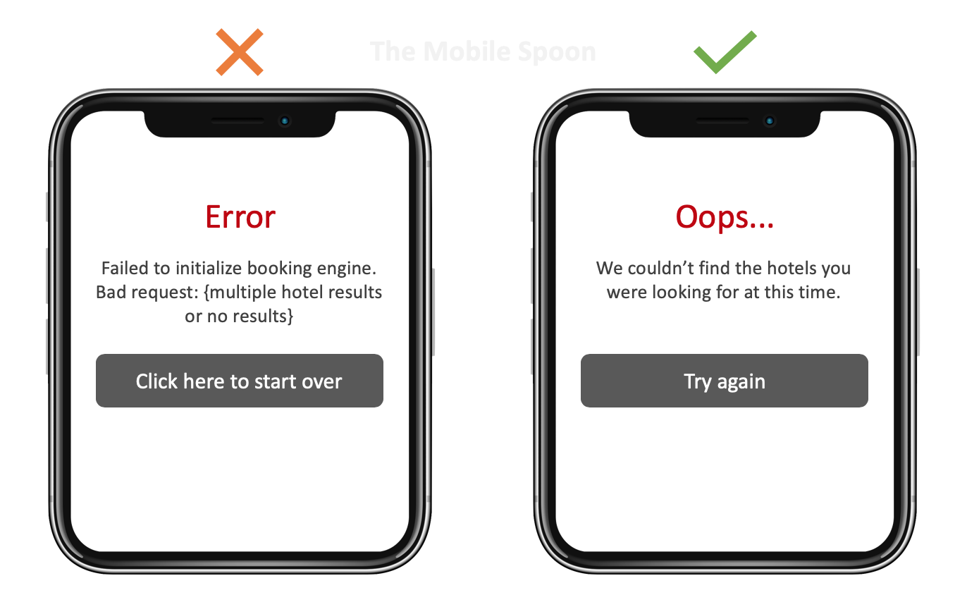 ux writing examples to enhance user experience