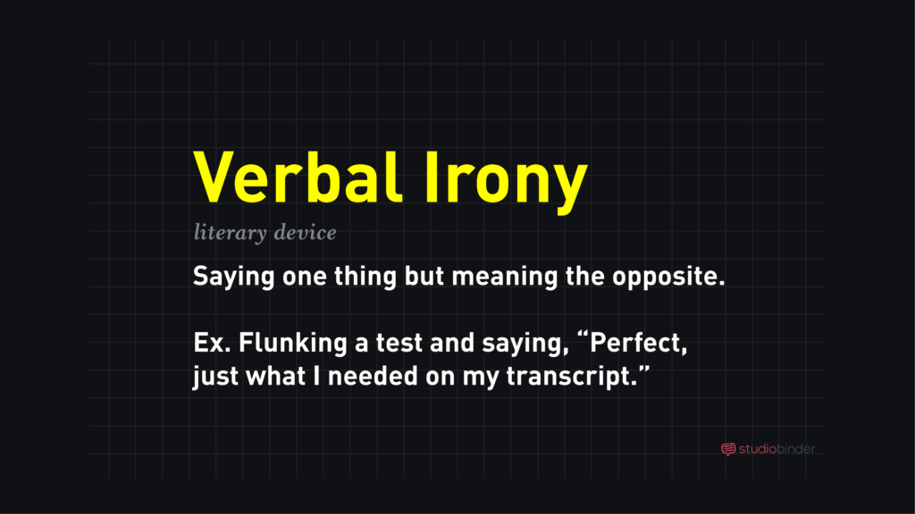 verbal irony key examples explained