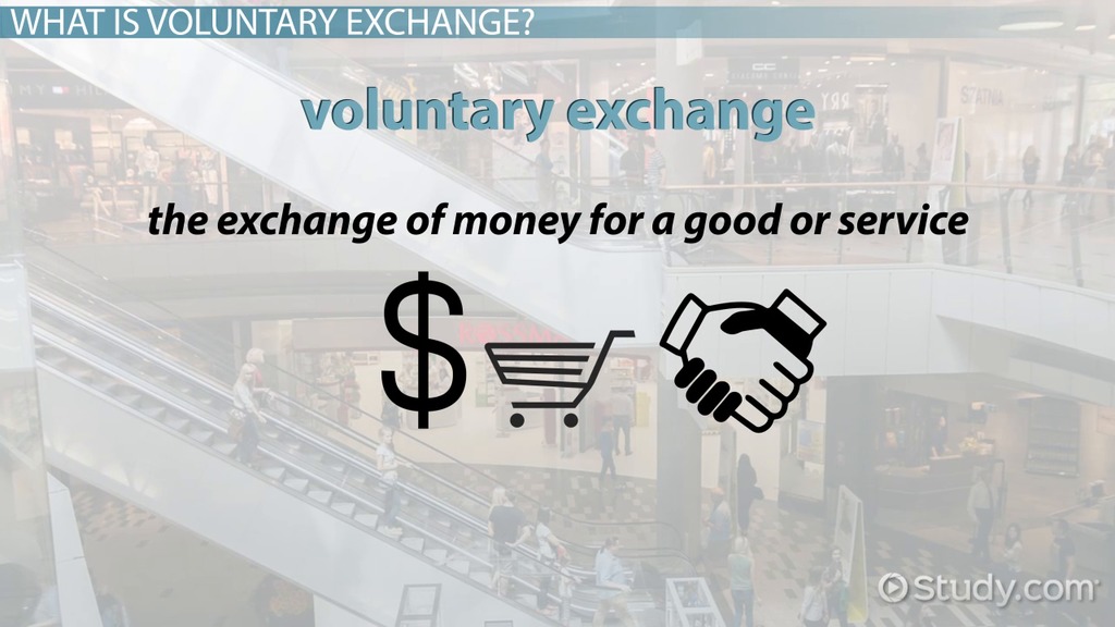voluntary exchange of goods and services