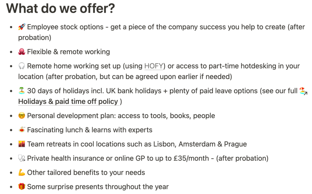 want ad examples to attract top talent