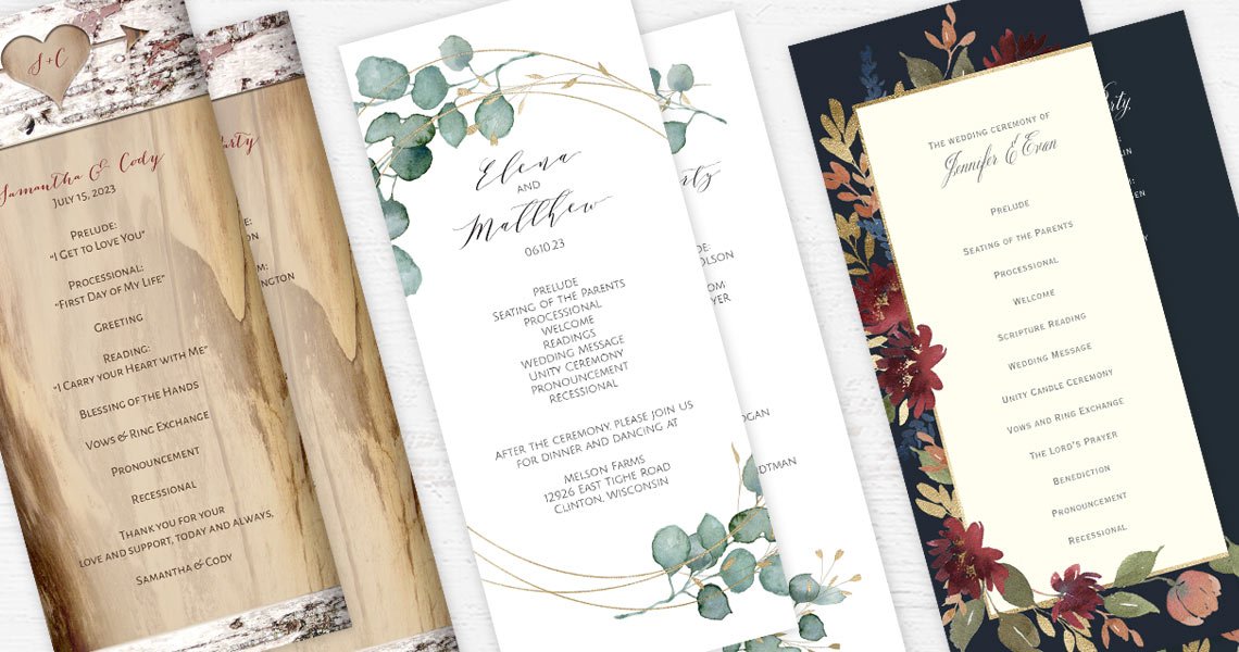 wedding program ideas to personalize your ceremony