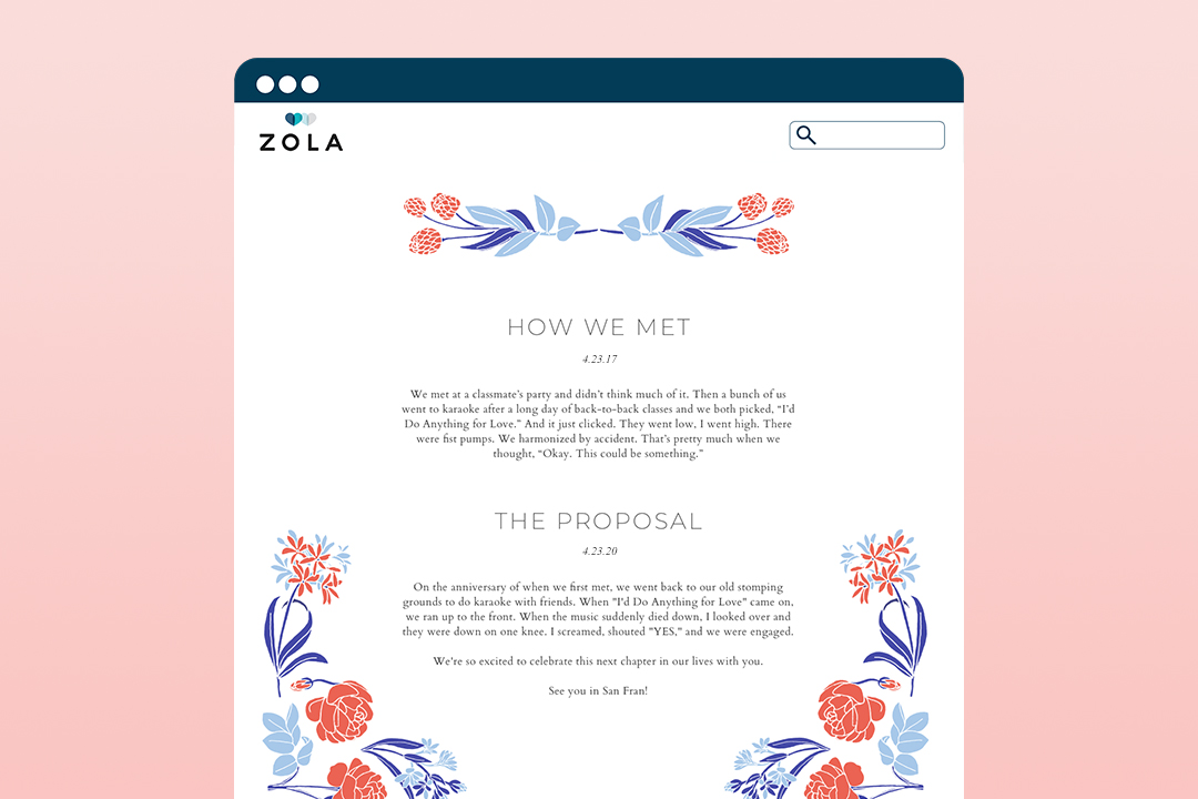 wedding website bio examples to inspire you