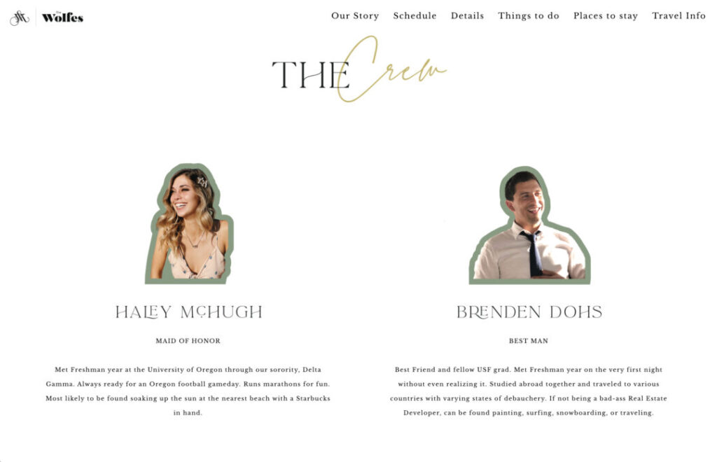 wedding website examples for your big day
