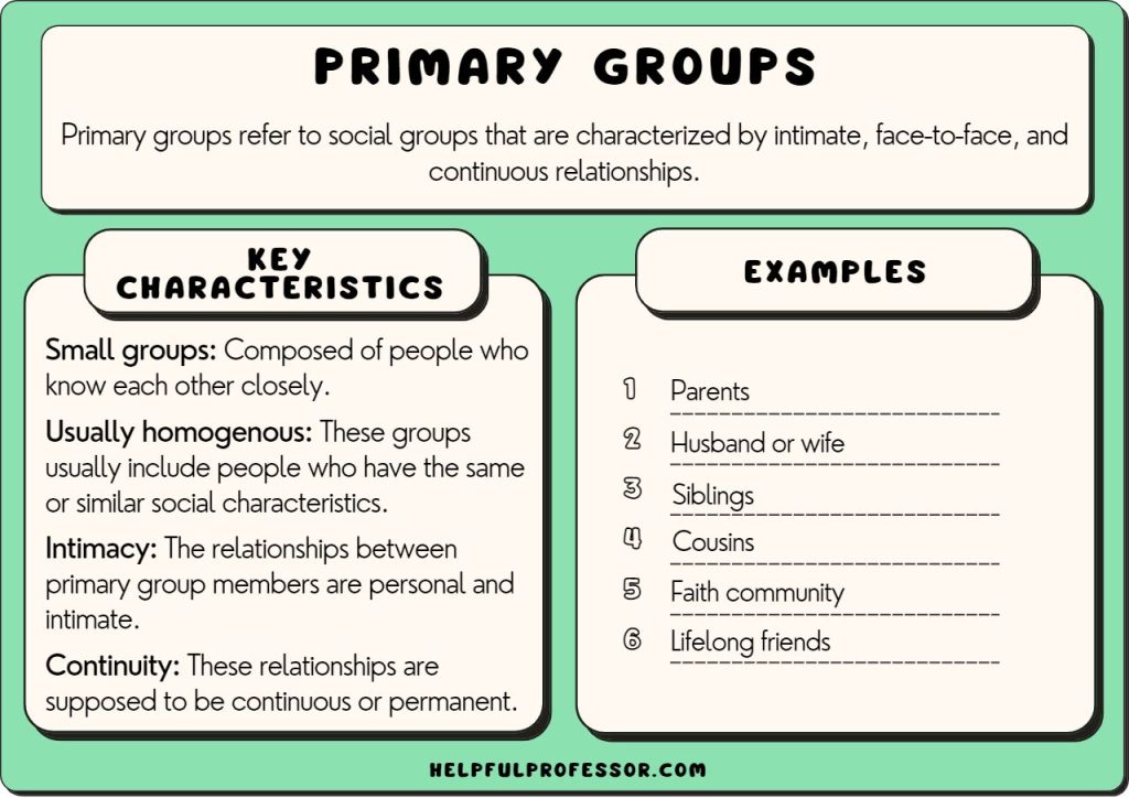 what is a primary group in sociology key examples