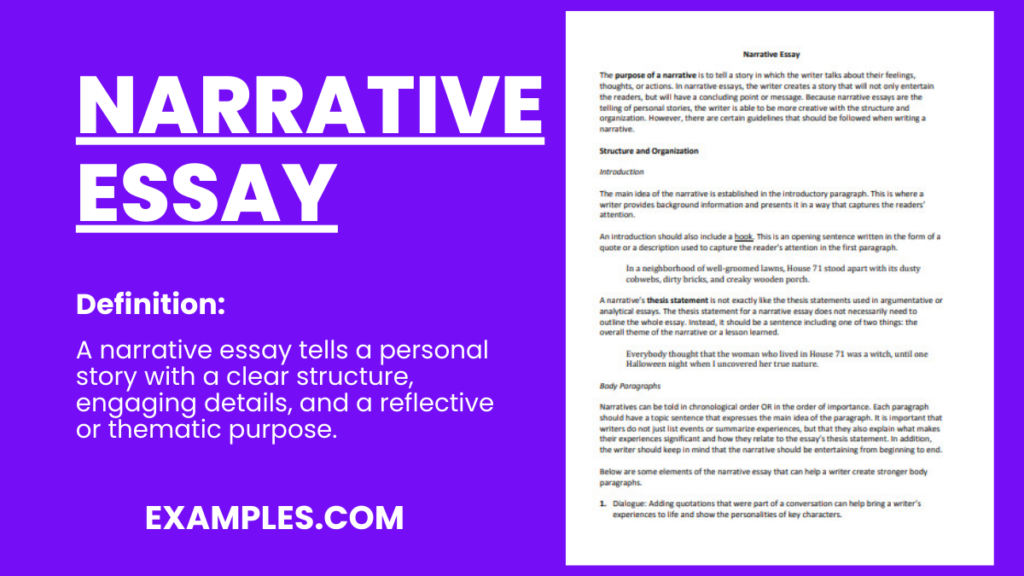 where to find narrative writing key examples explained